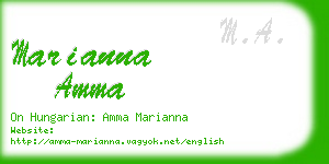 marianna amma business card